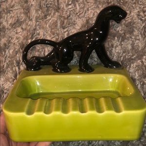 Black panther 1950s vintage ashtray